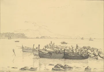 Die Bucht von Neapel mit dem Vesuv im Hintergrund