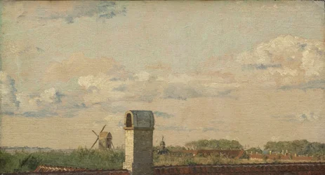 Blick aus einem Fenster in der Toldbodvej in Richtung Zitadelle in Kopenhagen