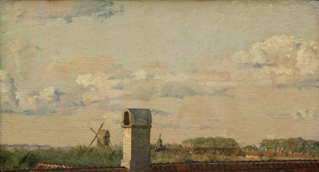 Blick aus einem Fenster in Toldbodvej in Richtung Zitadelle, ca. 1833