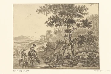 Italienisierende Landschaft mit Hirte