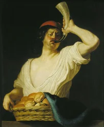 Ein Bäcker bläst sein Horn, 1650