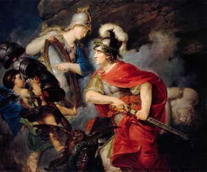 Allegorie von Friedrich dem Großen als Perseus Der Beginn des Siebenjährigen Krieges