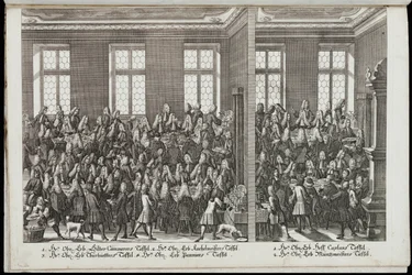 Ein Bankett. Fest zu Ehren von Kaiser Karl VI., 1712