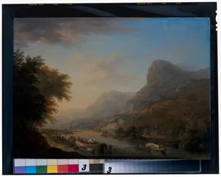 Gebirgige Flusslandschaft