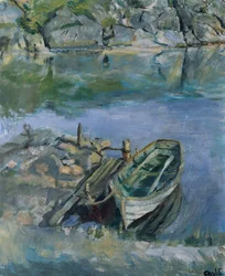 Ruderboot mit Kai
