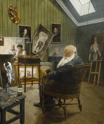 Selbstporträt im Atelier