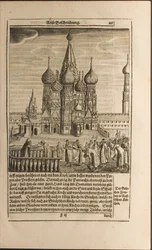 Moskau Illustration aus Reisen zum Großherzog von Moskau und zum König von Persien von Adam Olearius