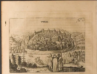 Twer Illustration aus Reisen zum Großherzog von Moskau und zum König von Persien von Adam Olearius