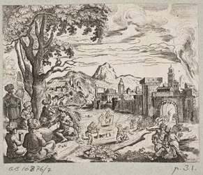 Illustration zu Adam Olearius, „Persianischer Rosenthal von einem Sinnreichen Poeten Schich Saadi [...]“, Schleswig 1660