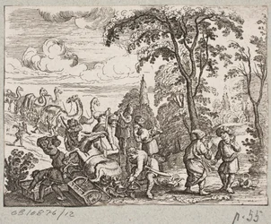 Illustration zu Adam Olearius, „Persianischer Rosenthal von einem sinnreichen Poeten Schich Saadi [...]“, Schleswig 1660