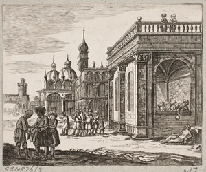 Illustration zu Adam Olearius, „Persianischer Rosenthal von einem Sinnreichen Poeten Schich Saadi […]“, Schleswig 1660