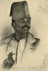 Abdul, Kellner im Aswan Hotel, Ägypten, 1898