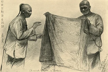 Chinesische Kaufleute in Batavia, Niederländisch-Ostindien, 1898