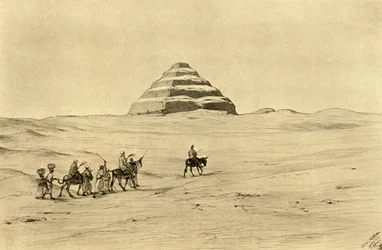 Pyramide von Djoser in Saqqara, nahe Kairo, Ägypten