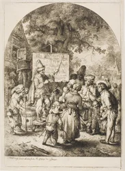 Balladensänger auf einem Jahrmarkt