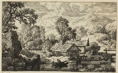 Zwei Holzhäuser am Wasser