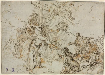 Die Kreuzabnahme (verso)
