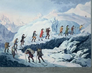 Horace-Benedict de Saussure besteigt den Gipfel des Mont Blanc im August 1787