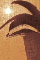 Goldene Morgensilhouette