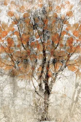 Strukturierter Herbstbaum