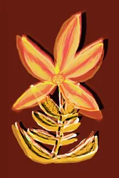 Lebendige Abstrakte Blüte