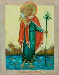Heiliger Christophorus Ikone, 2023