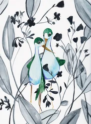 Grüne Vögel in der Natur