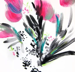 Lebhaftes Blumenabstrakt