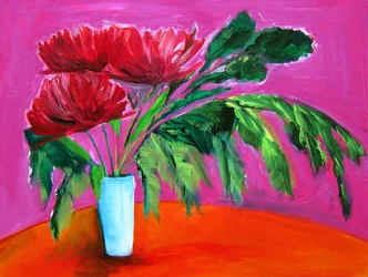 Lebhafte rote Blumen