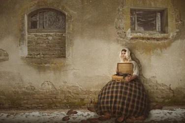Melancholischer Vintage-Reisender