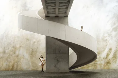 Moderne Spiraltreppe