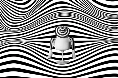 Stilvolle Op-Art-Frau