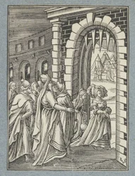 Judith und ihre Magd auf dem Weg zu Holofernes