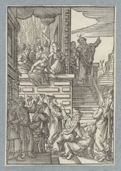 Petrus predigt in Jerusalem