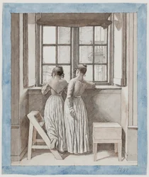 Am Fenster im Atelier des Künstlers