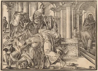 Christus erzählt seinen Jüngern vom Jüngsten Gericht