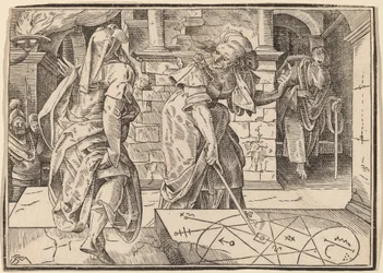 Christus erzählt seinen Jüngern vom Jüngsten Gericht