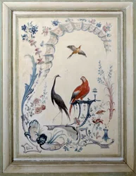 Vögel im großen Wohnzimmer des Schlosses von Champs-sur-Marne