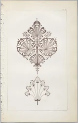 Die Kunst des dekorativen Designs: mit einem Anhang, der die Stunden des Tages angibt, zu denen Blumen öffnen, veröffentlicht von Day & Son, London, 1862