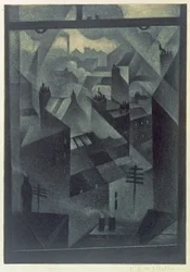 Aus einem Bürofenster, 1918