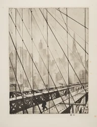 Durch die Brooklyn Bridge schauen, veröffentlicht 1921