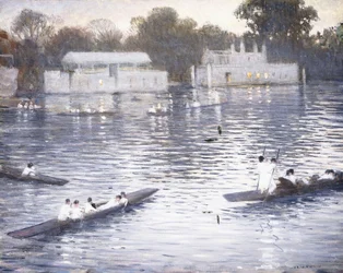 Sonntagabend, Boote auf der Themse bei Henley, 1924