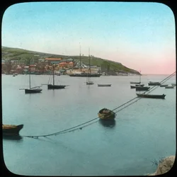 Polruan von Fowey, Cornwall, spätes 19. oder frühes 20. Jahrhundert