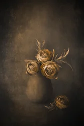 Blumenstillleben im Vintage-Stil