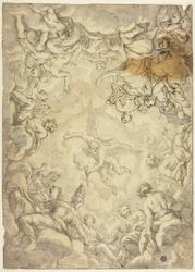 Prometheus, der Feuer vom Olymp nimmt