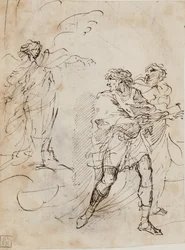 Szene der Vertreibung