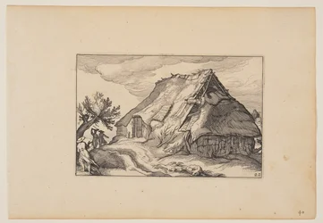 Eine Scheune, aus Landschaften (Verscheyden aerdige Lanthuysen...)