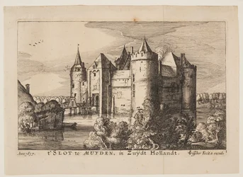 Das Schloss von Muiden (umgekehrt), aus Vier Schlösser in Holland und Utrecht