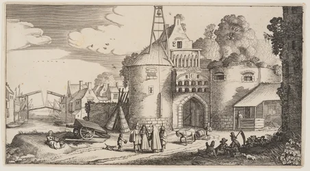 Stadttor, aus Landschaften (Playsante Lantschappen)