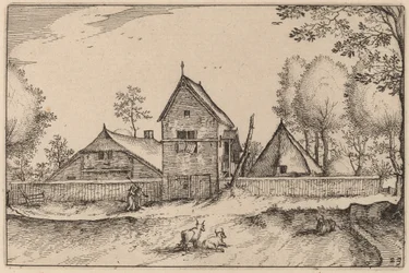Großer ummauerter Bauernhof